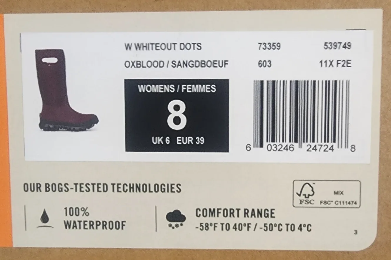 Bogs Whiteout Dots Rain Boots, Size 8, Oxblood image indicator(5)