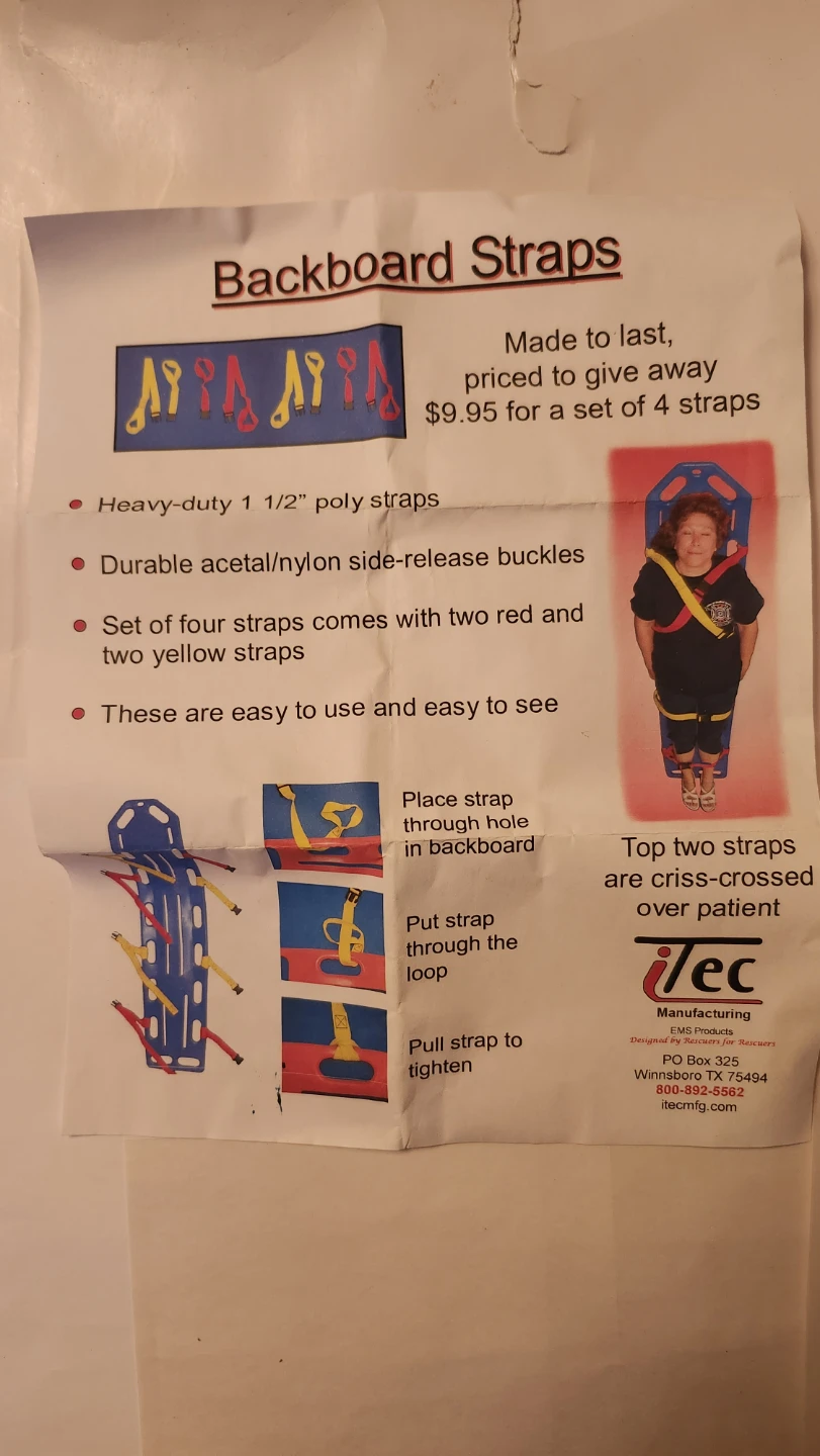 ITec Backboard Straps - Set of 4
