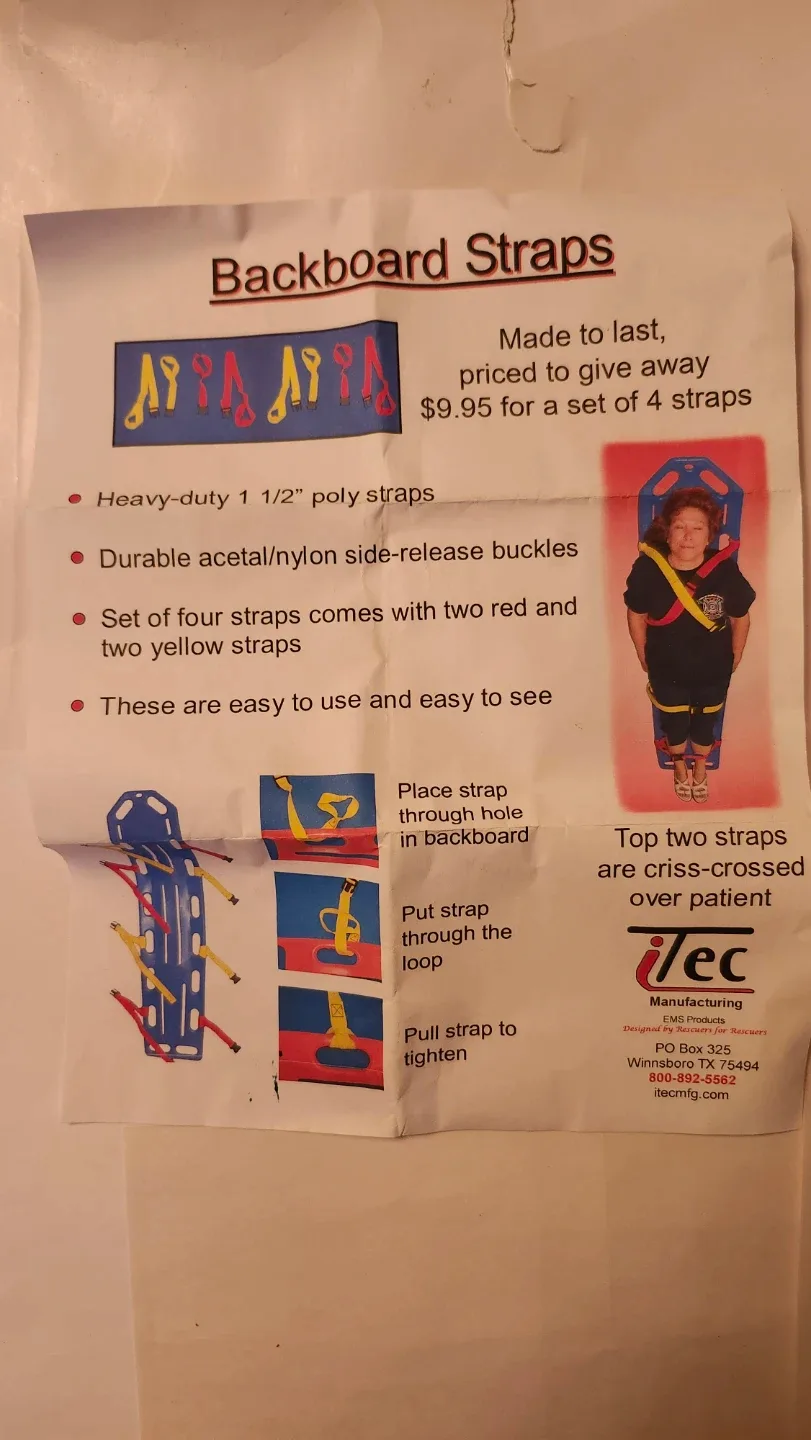 ITec Backboard Straps - Set of 4