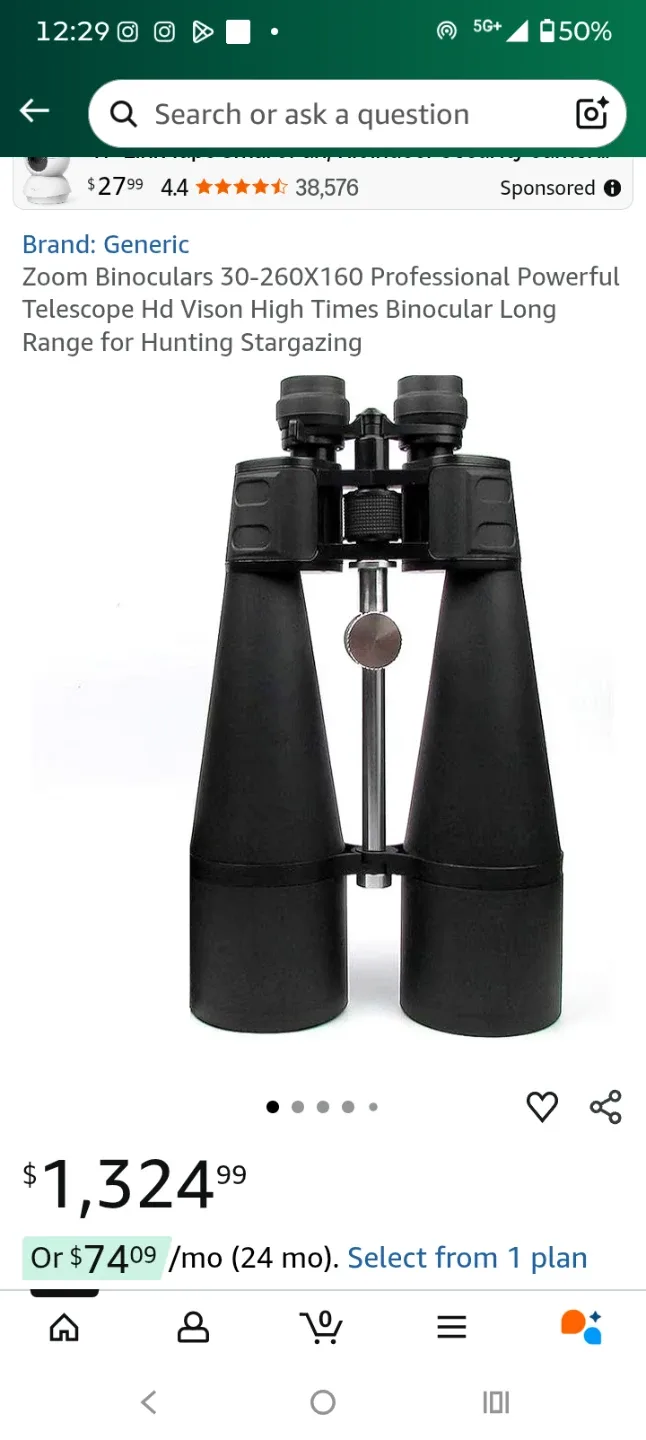 Hi-Zoom Binoculars 30-260X160 Professional Telescope
