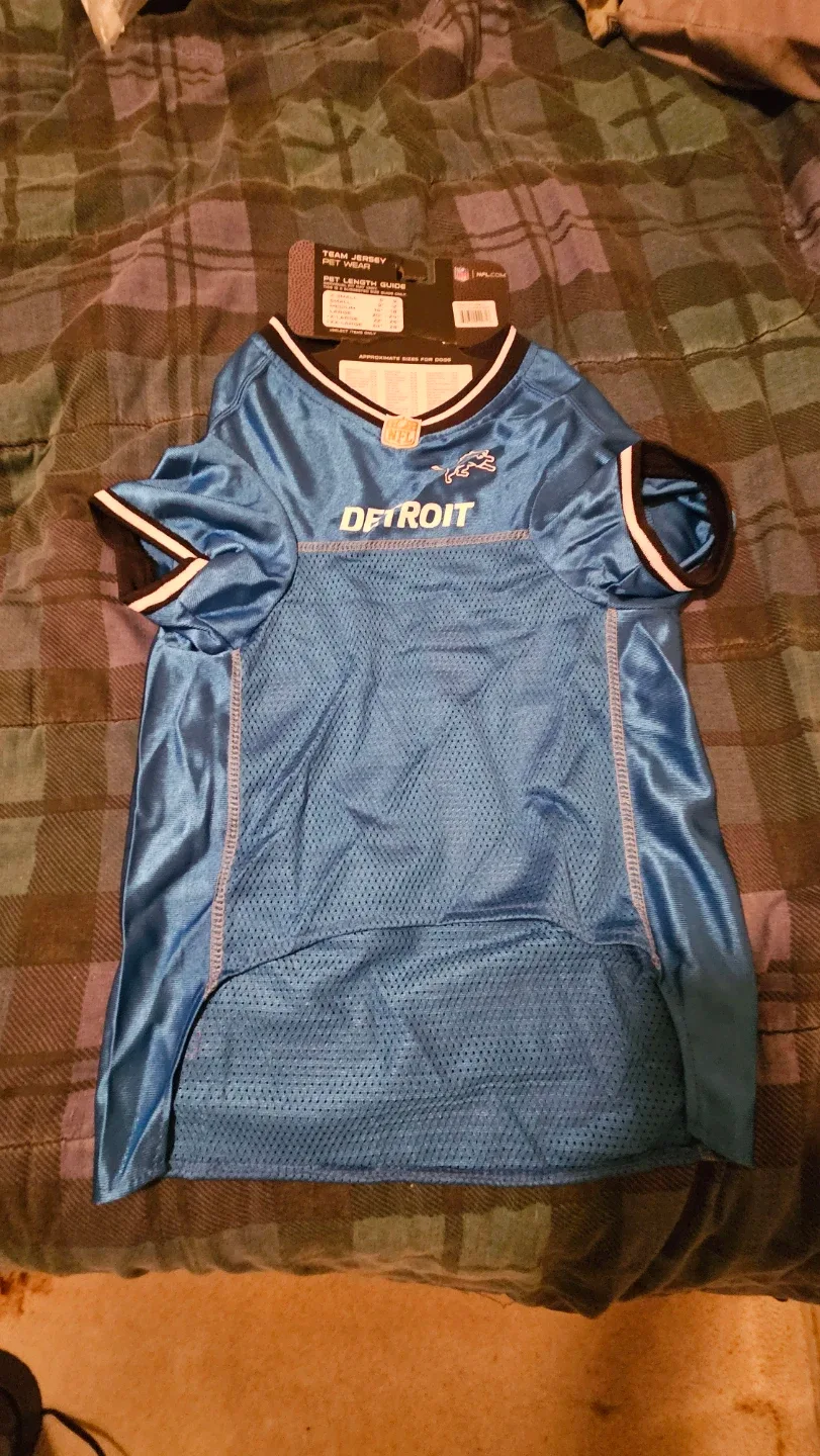 New - NFL Detroit Lions Pet Dog Jersey - Size XL image indicator(3)