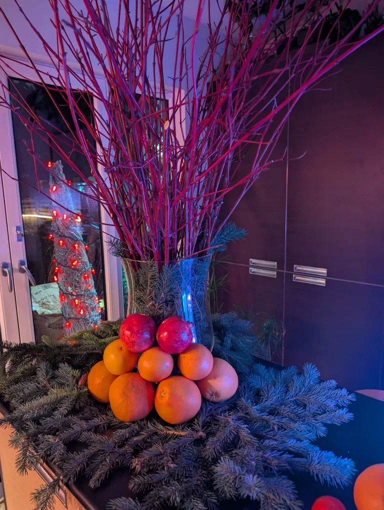 Festive Evergreen and other bows.  Winter Planter image indicator(5)