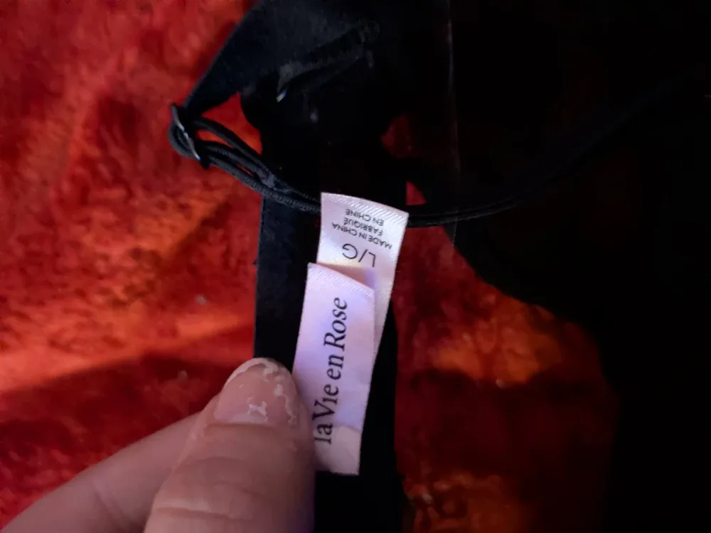 La Vie en Rose Black Lingerie - Size L