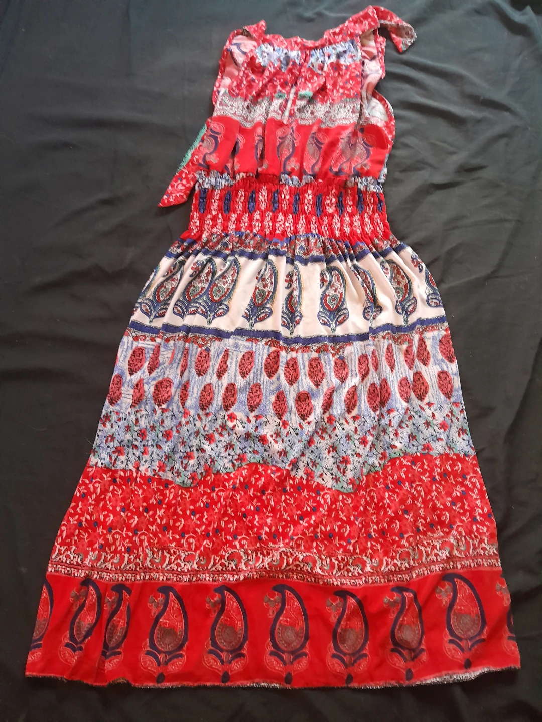 Red Patterned Dress