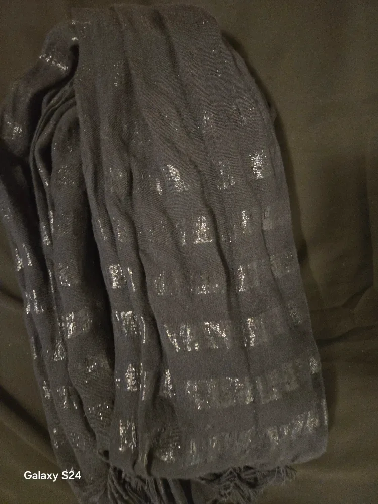 Black Scarf with Silver Accents image indicator(2)