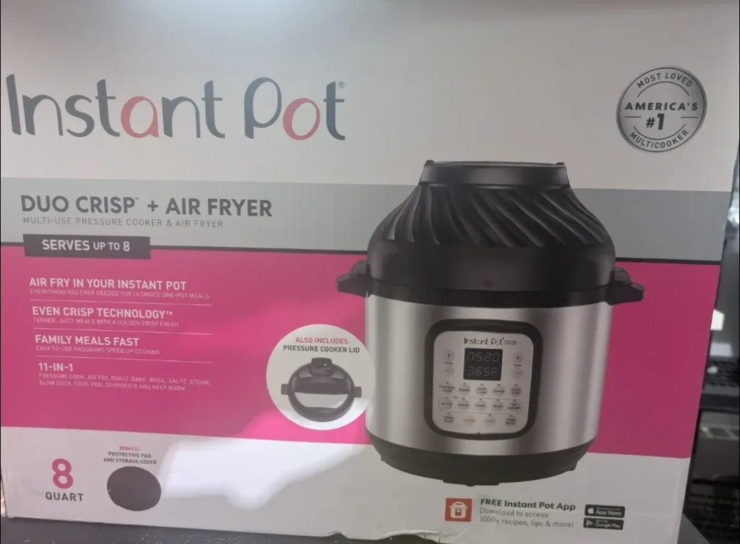 Instant Pot Duo Crisp + Air Fryer 8QT Multi-Use Pressure Cooker