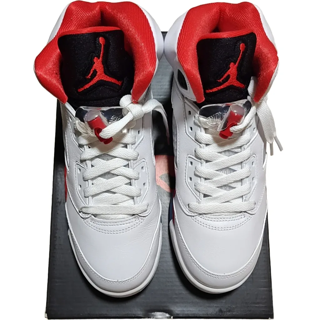*NIB* 6.5Y—Nike Air Jordan 5 Retro "White/Fire Red-Black" image indicator(2)