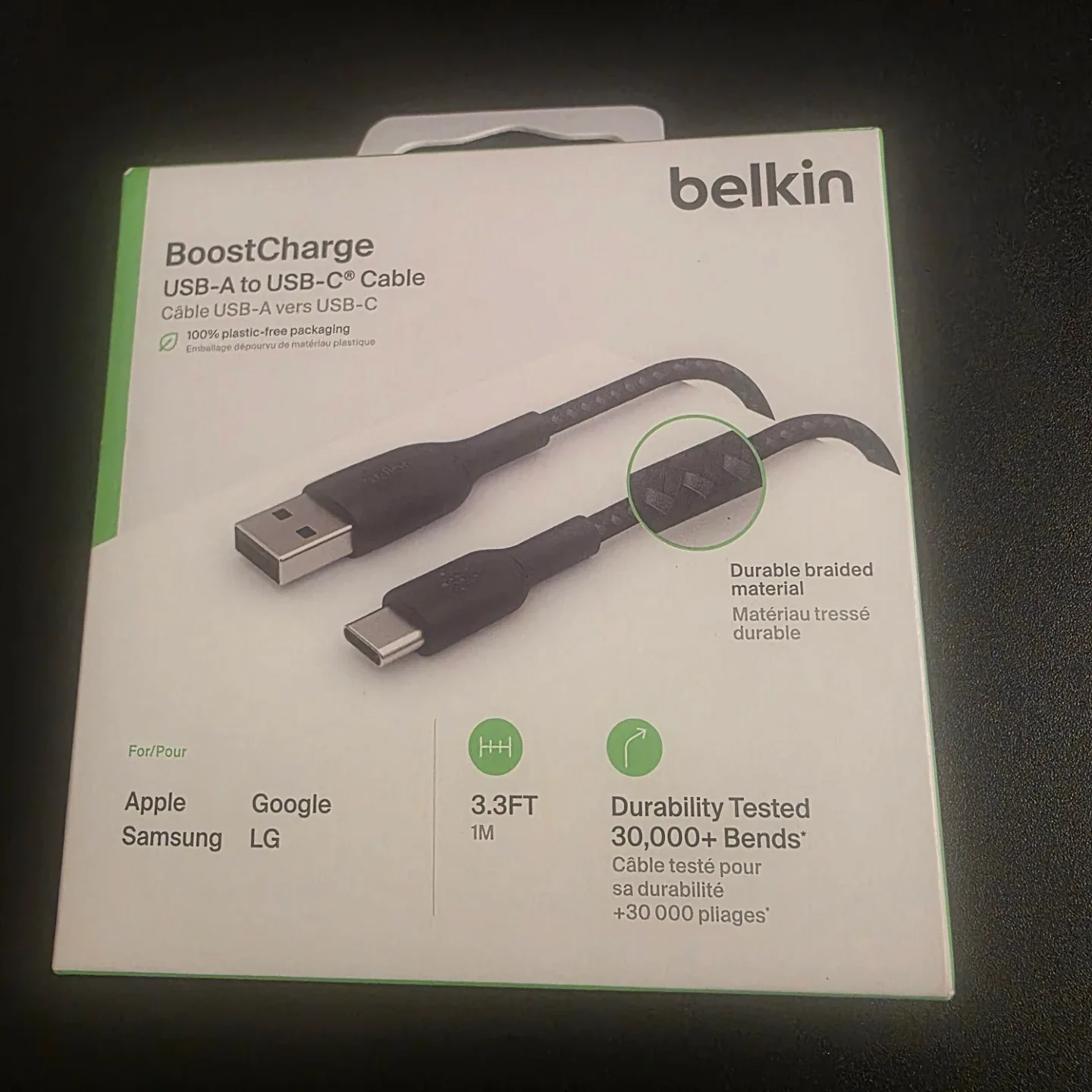 New Belkin BoostCharge USB-A to USB-C Cable - 3.3ft image indicator(4)