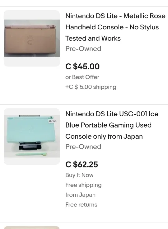 WANTED - Nintendo DS Lite