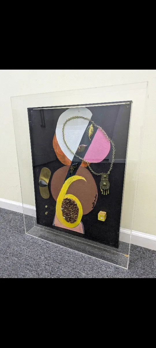 3 dimensional art piece in acrylic box