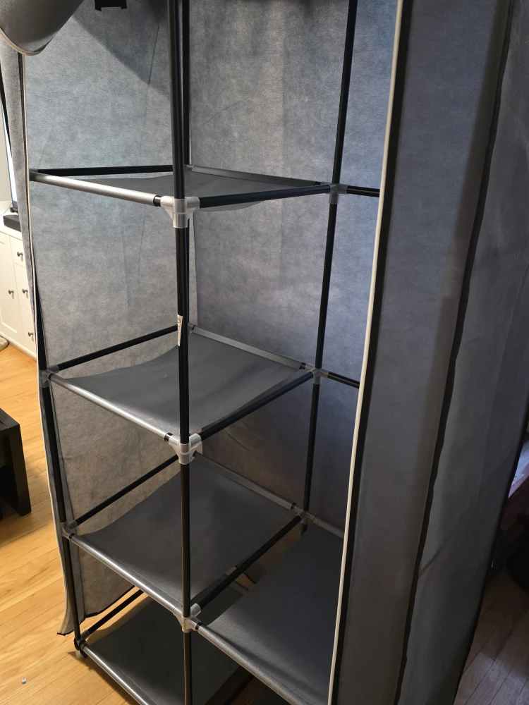 Portable Wardrobe Closet - Grey - photo 2