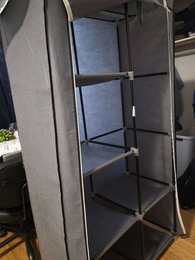 Portable Wardrobe Closet - Grey - photo 3