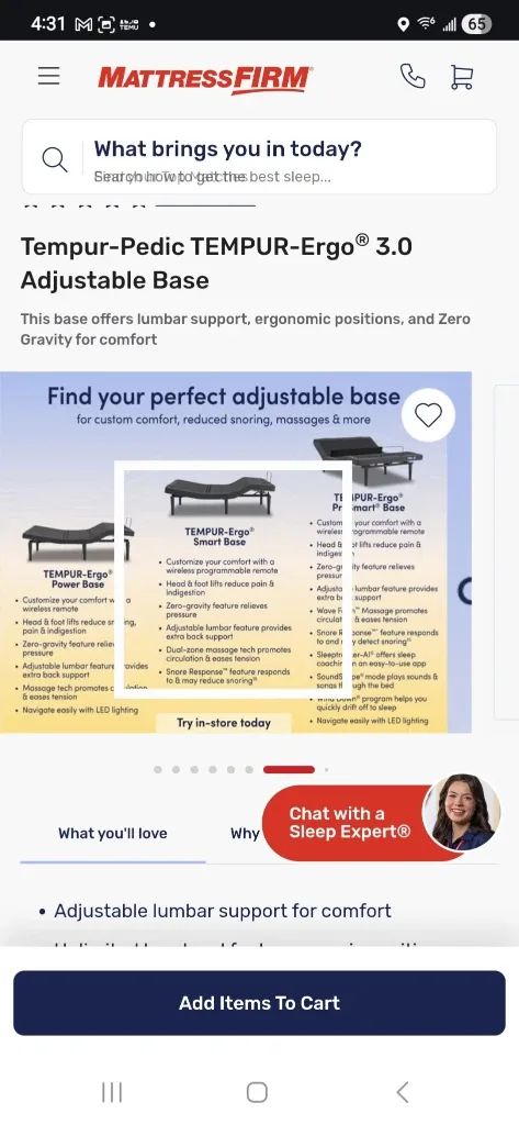 King Tempur-Pedic TEMPUR-Ergo 3.0 Adjustable Base image indicator(8)