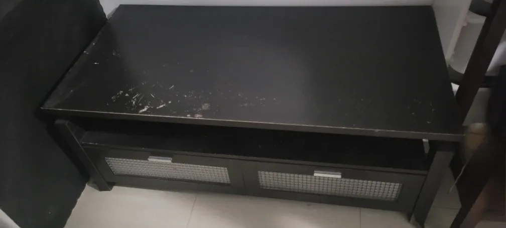 Black TV Stand with Storage