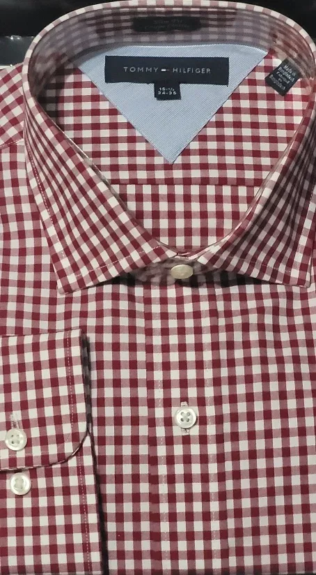 NEW Tommy Hilfiger Dress Shirt Slim Fit 15 1/2 34/35 image indicator(2)