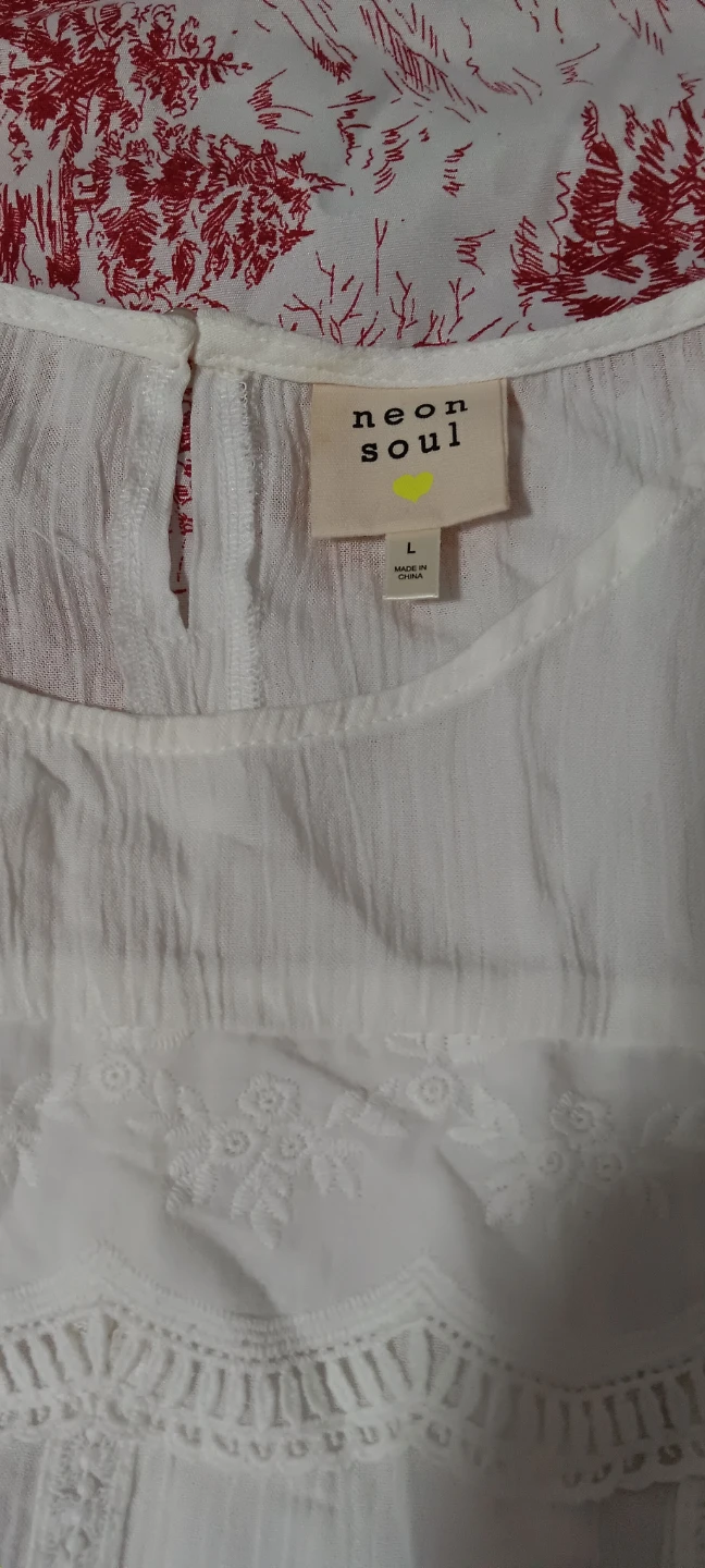 Neon Soul White Tank Top - Size L - photo 2