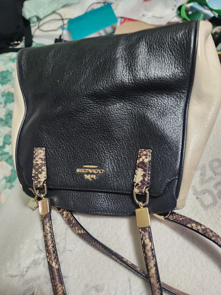 Coach Black/Beige Leather Satchel purse - photo 3