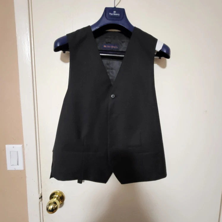 Paul Betenly Griffin Black Wool 3Pc Suit Size 42L- worn once - photo 5