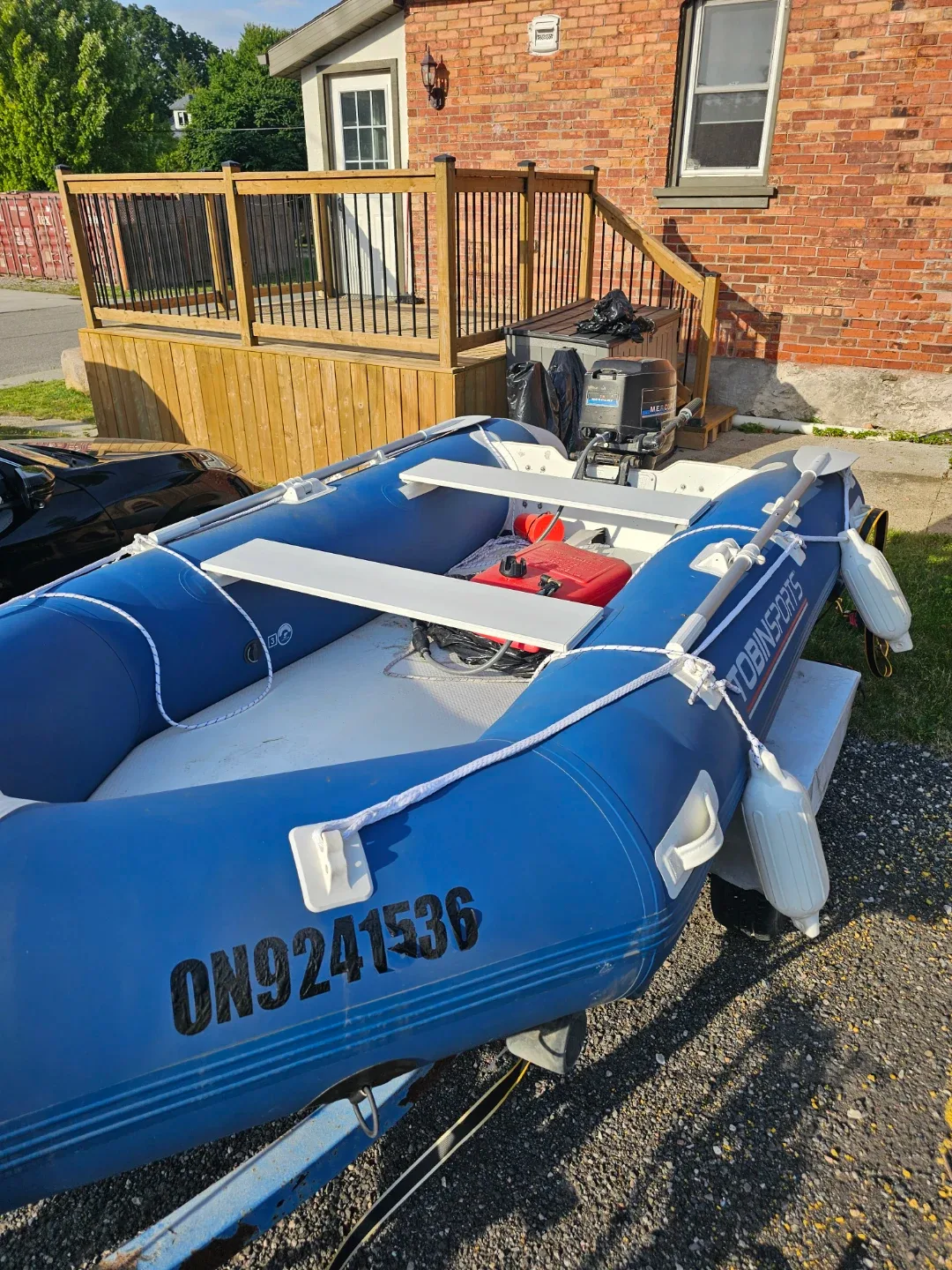 Tobin Sports Inflatable Boat with Mercury Motor image indicator(2)