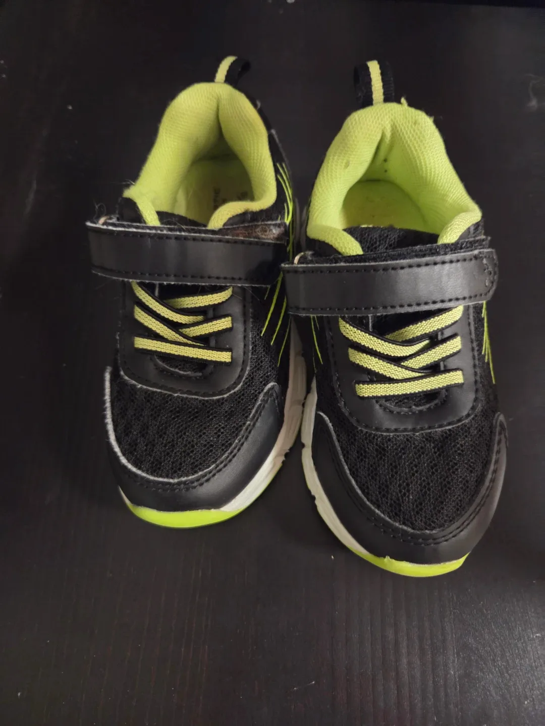 #Cleanout Black & Neon Green Toddler Sneakers