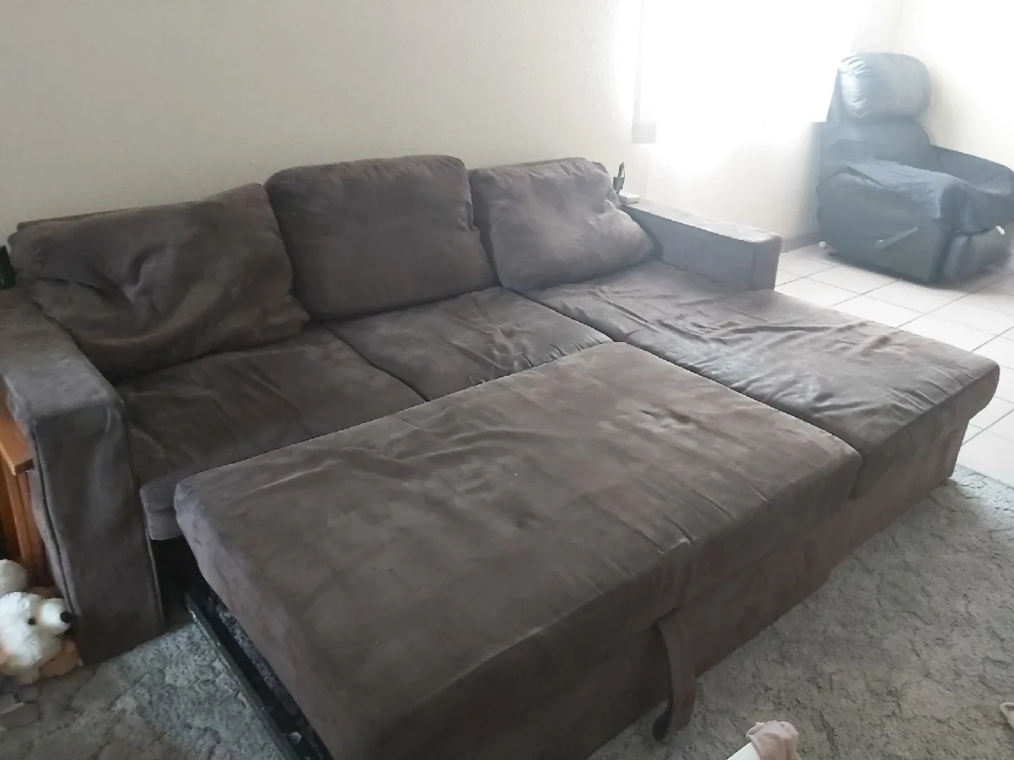 Brown Sectional Sofa with Ottoman image indicator(2)