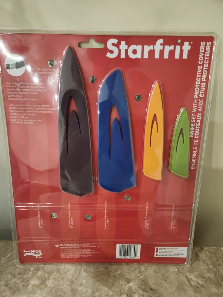 Starfrit Knife Set with Protective Covers - New - photo 2
