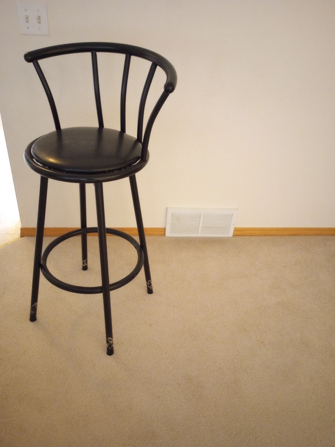 Two Black Bar Stools