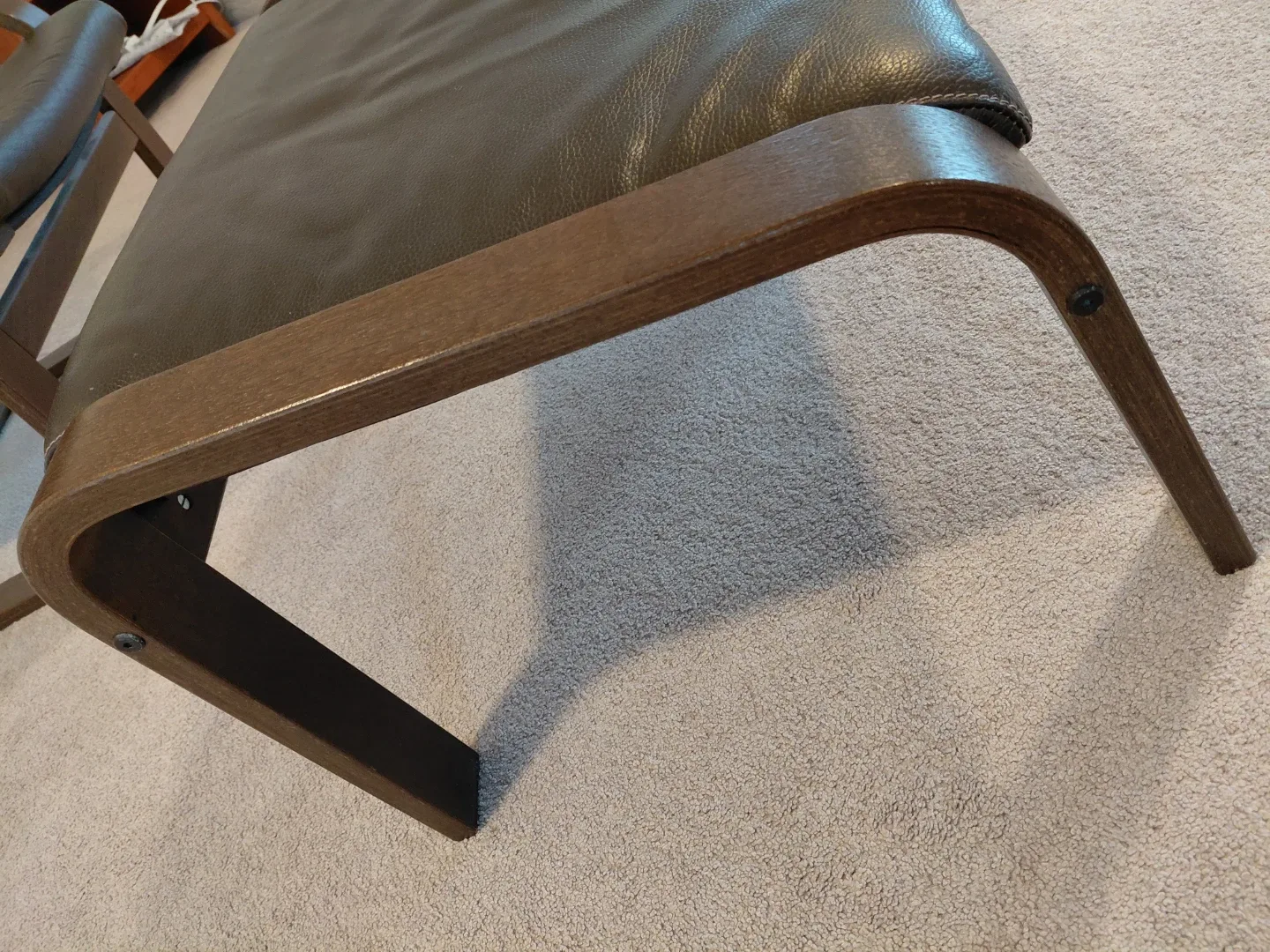 Poang Chair & Ottoman - IKEA Brown Leather (PICK UP ONLY PLS) image indicator(3)