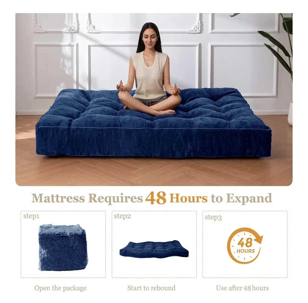 YOSHOOT 8-Inch Full Size Futon Mattress - Blue image indicator(2)