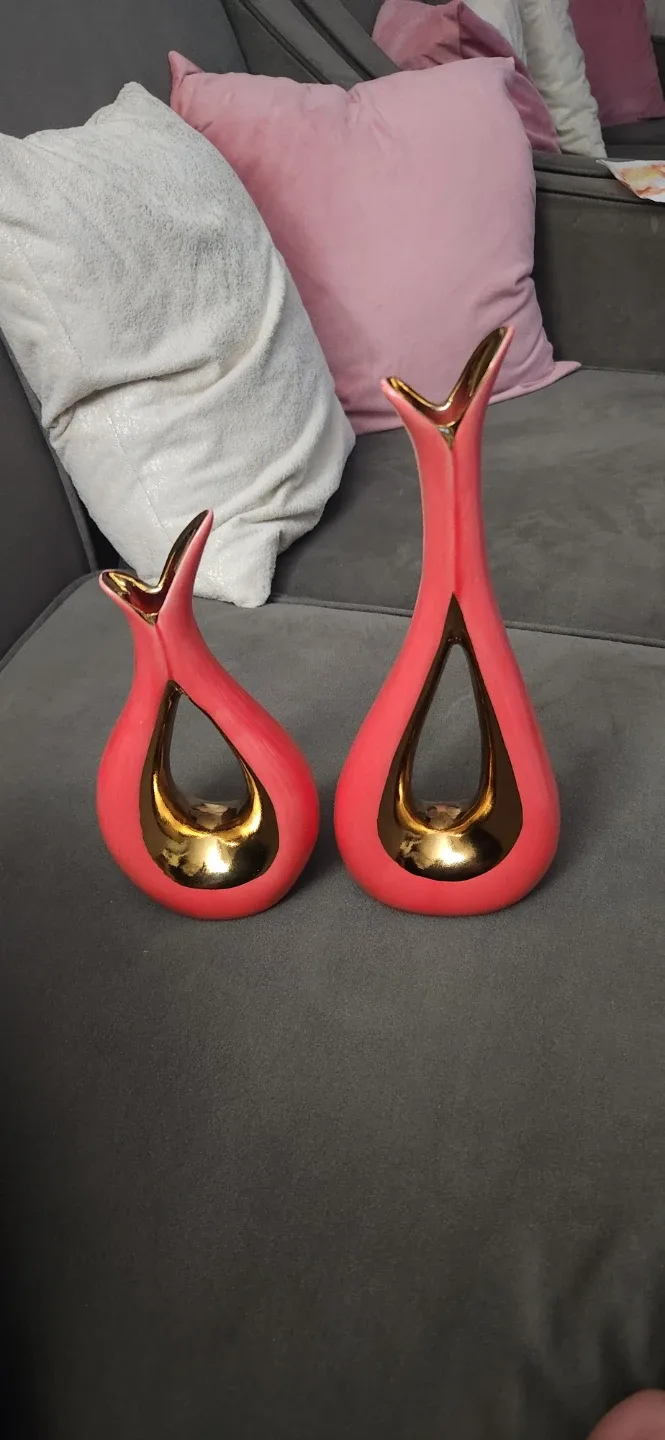 Coral & Gold Decorative Vase - 13 Inches image indicator(6)