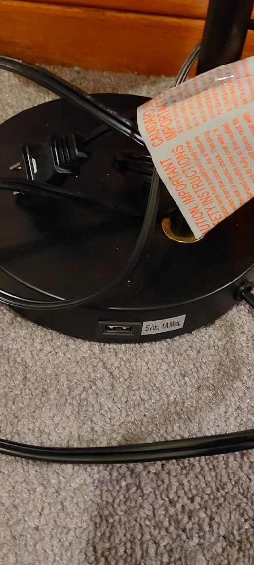 Black Desk Lamp with USB Port image indicator(4)