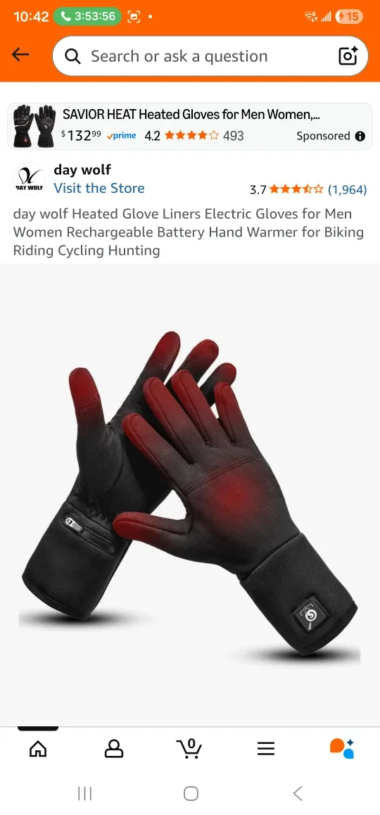 Day Wolf Heated Glove Liners - Rechargeable