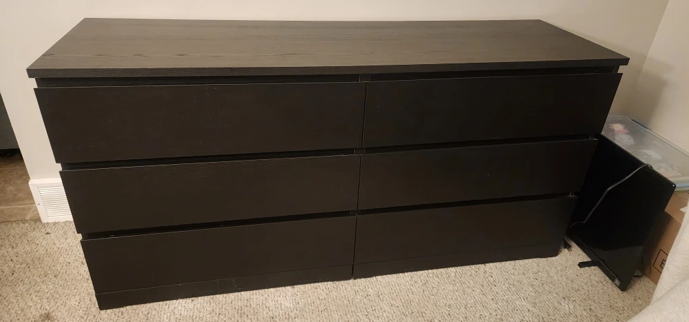 IKEA Malm Black-Brown Dresser
