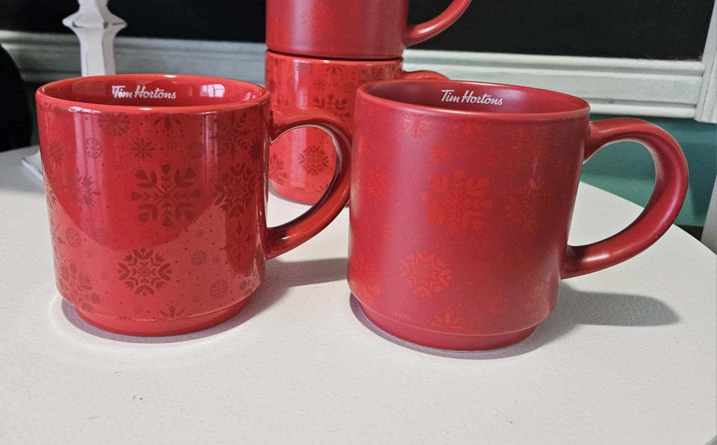 Tim hortons snowflake stacking mugs - photo 2