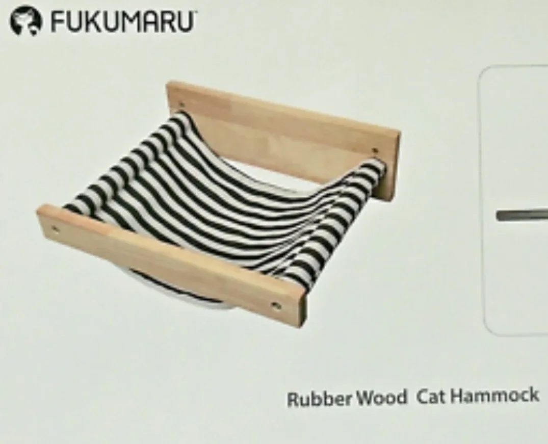 FUKUMARU Rubber Wood Cat Hammock image indicator(5)