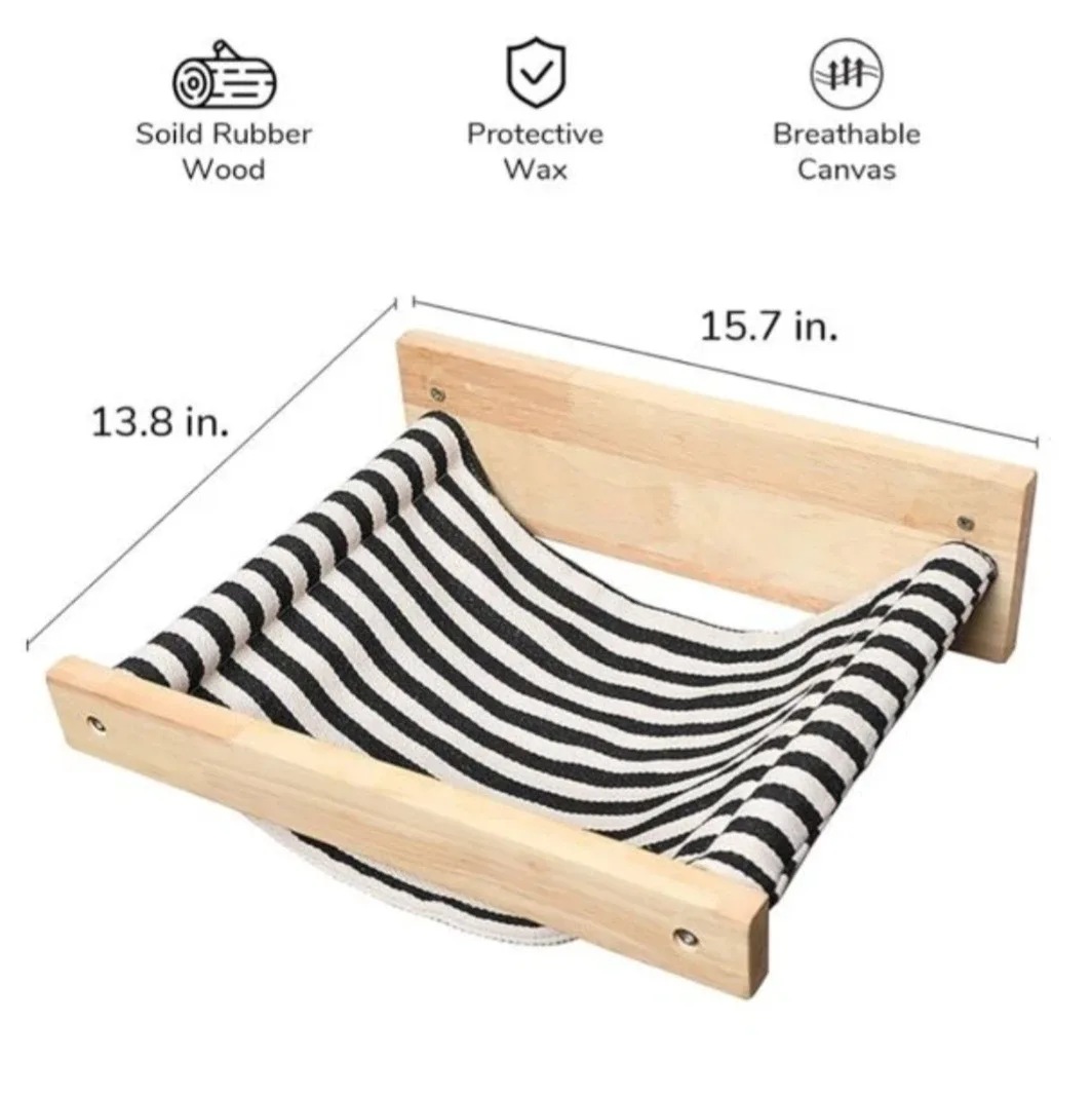 FUKUMARU Rubber Wood Cat Hammock image indicator(8)