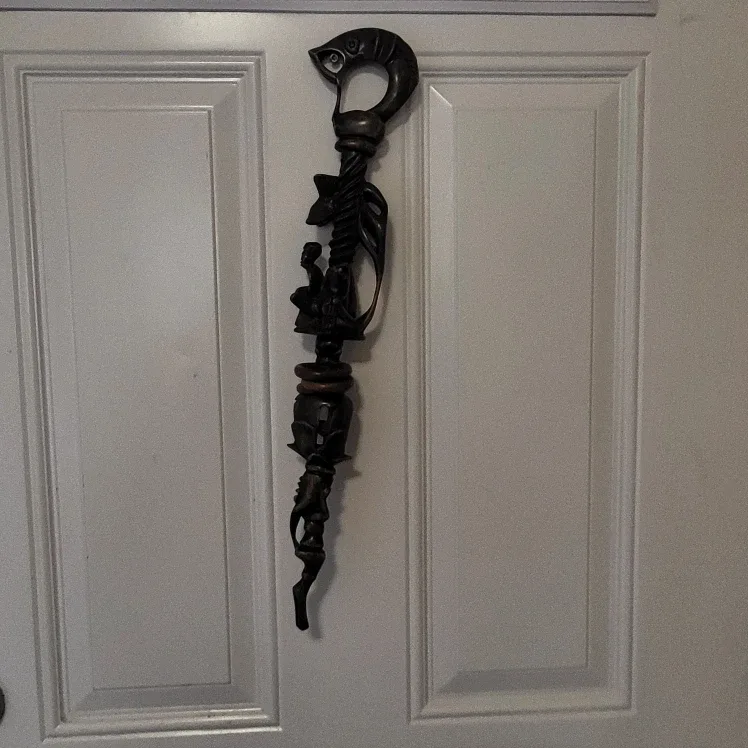 Authentic Hand Carved Walking Stick from Zimbabwe