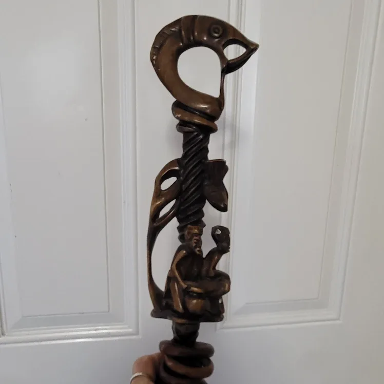 Authentic Hand Carved Walking Stick from Zimbabwe image indicator(5)
