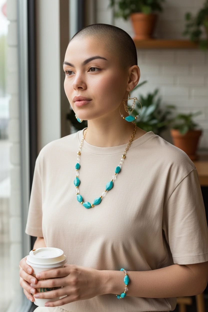 Turquoise & Gold Jewelry Set