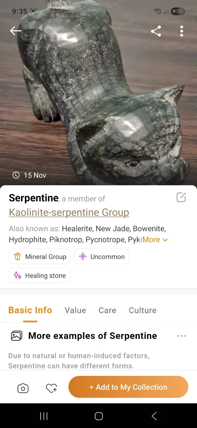 Cat & Butterfly Serpentine Carvings image indicator(3)