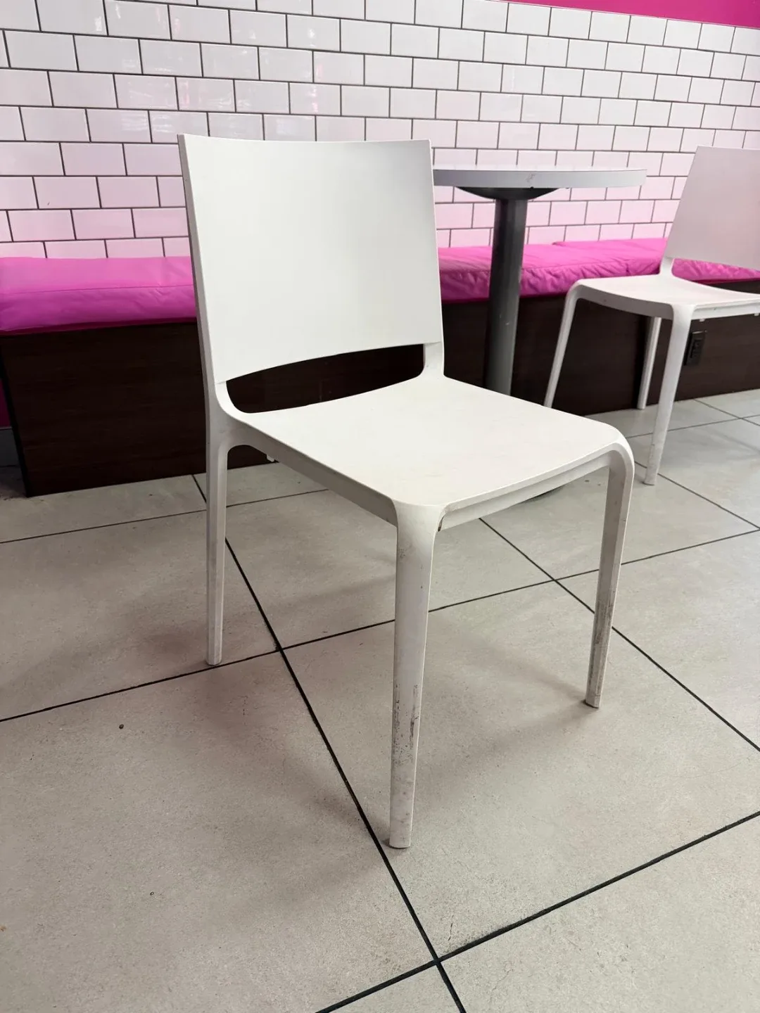 Chair, table, stanchions, canvas paintings image indicator(2)