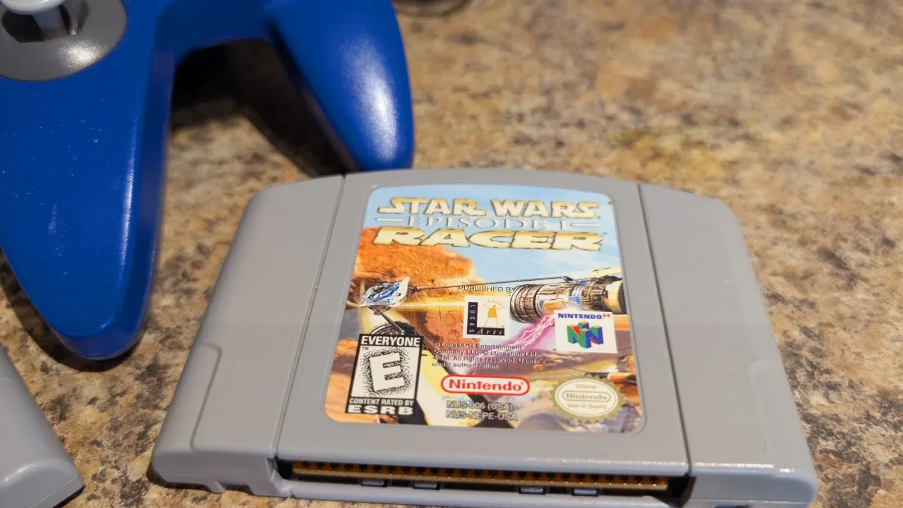 Nintendo 64 Blue Controller + Star Wars Games image indicator(7)