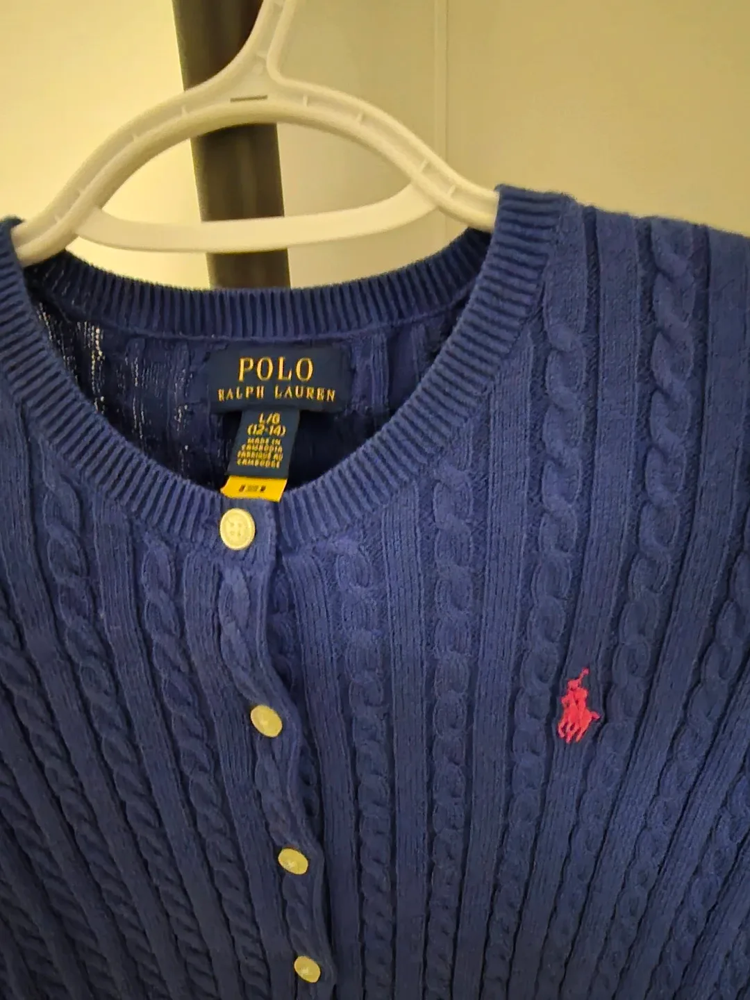 Like new Girl's Polo Ralph Lauren Cardigan - L (12-14) image indicator(3)