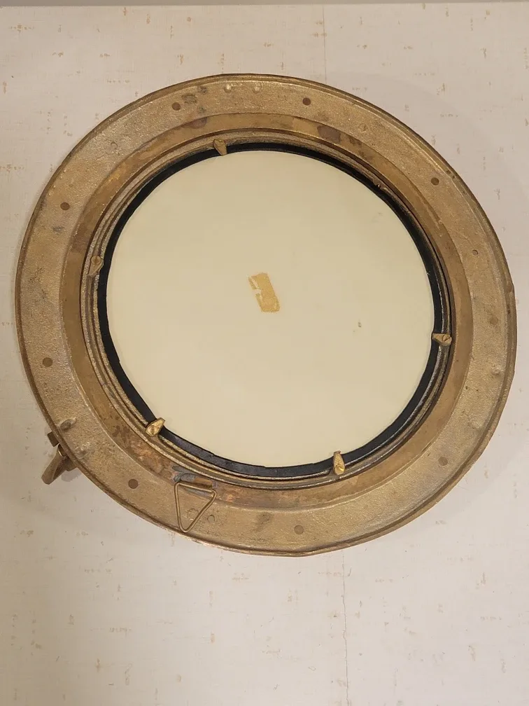 Vintage Brass Porthole Mirror image indicator(3)