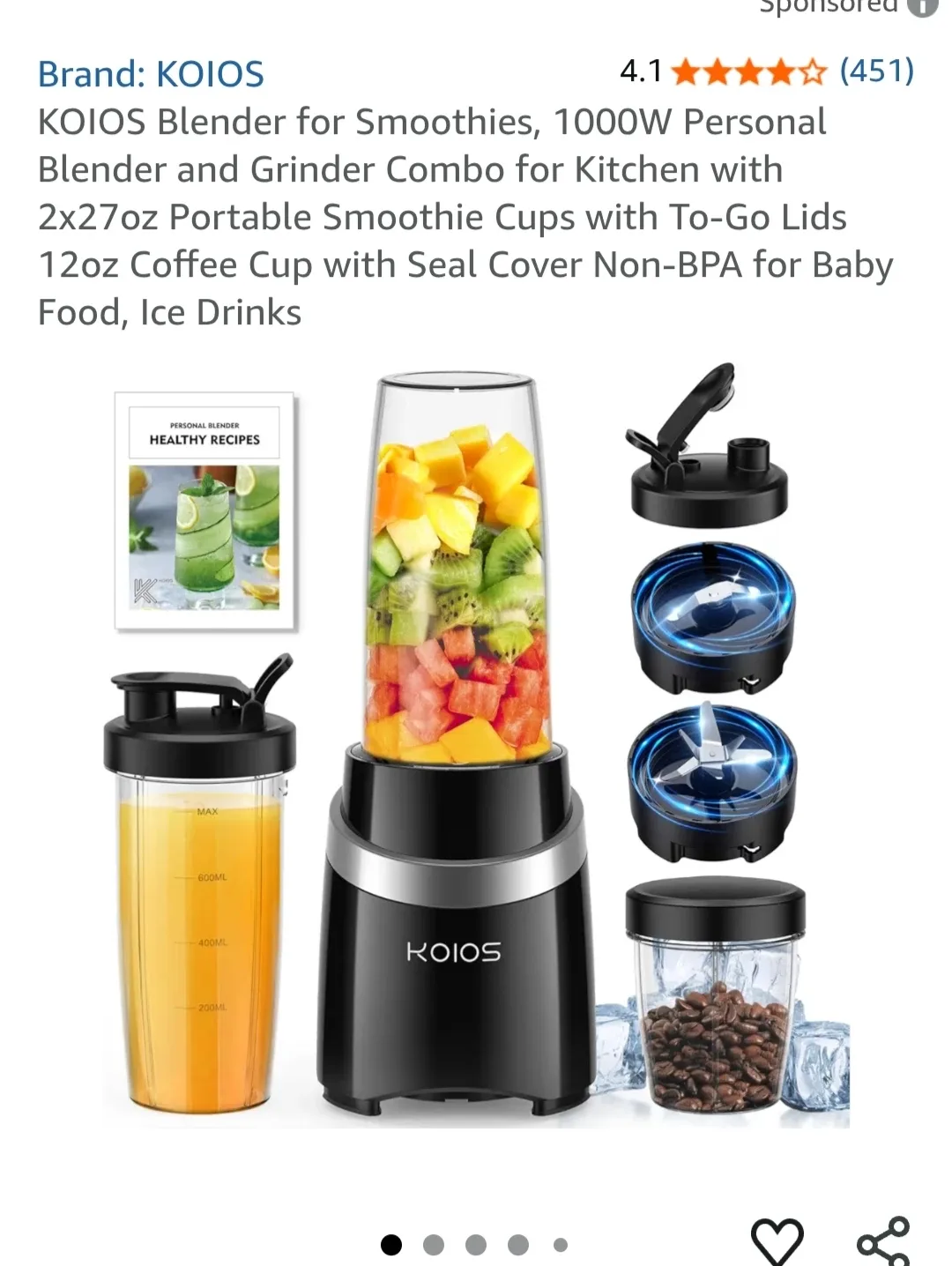 KOIOS Multifunctional Personal Blender image indicator(3)