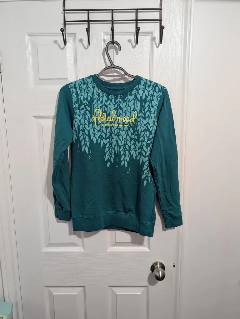 Floral Mood Green Sweatshirt