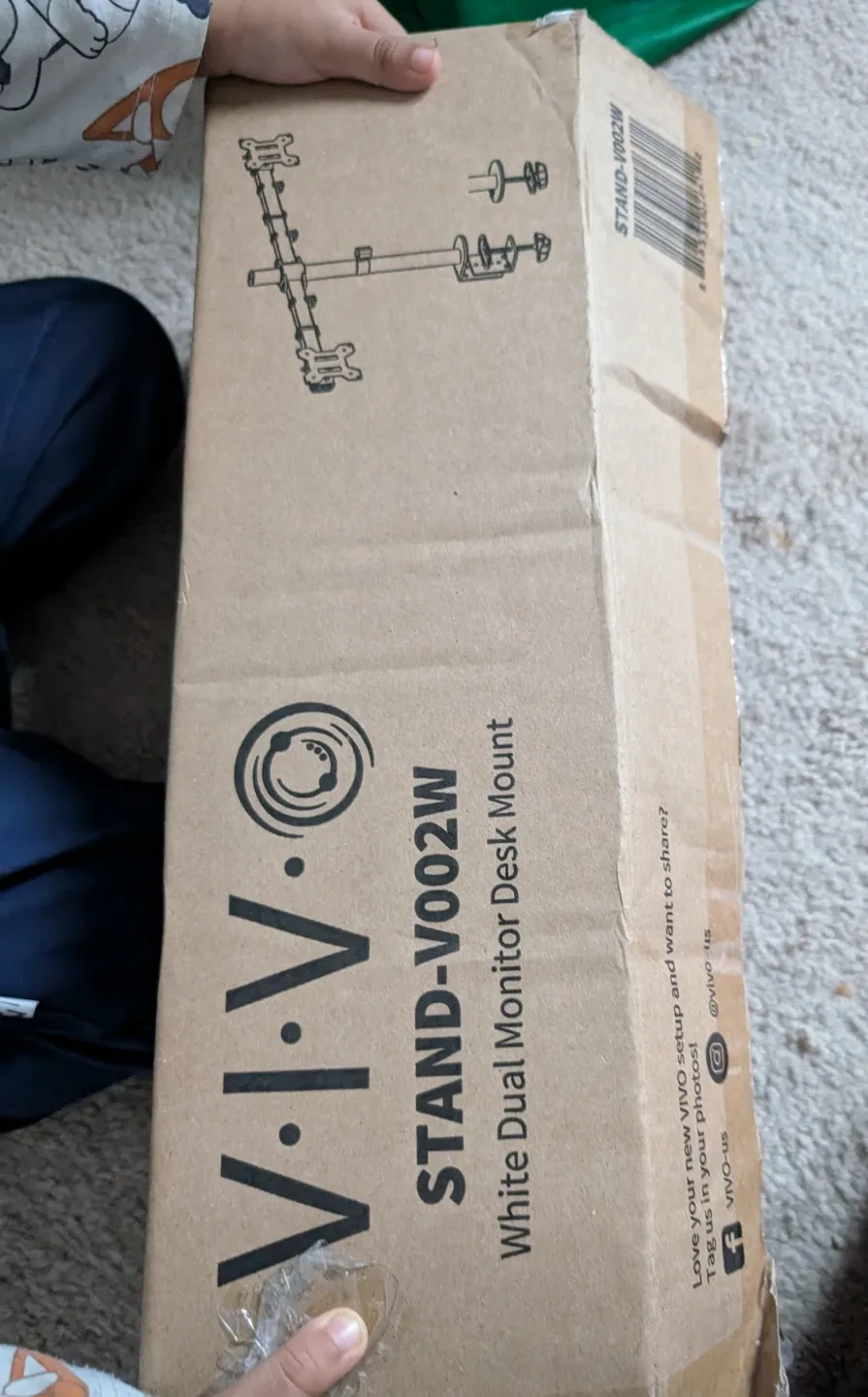 VIVO White Dual 13 to 27 inch LCD LED Monitor Desk Mount Stand image indicator(6)