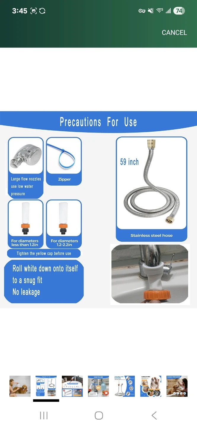 Faucet Hoses:Quick Connection，No Need Tools,Sink Hose - photo 2