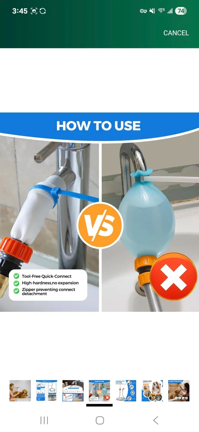 Faucet Hoses:Quick Connection，No Need Tools,Sink Hose image indicator(4)