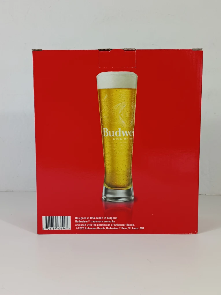 Budweiser set of two 16 oz signature glasses - New - photo 2